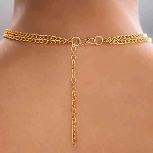 Black Crystal Set of Necklace and Earring (Pack of 1) - Canis couture