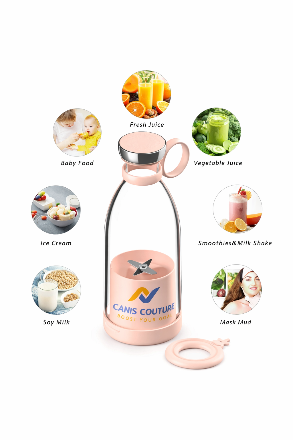 Mini portable juicer Rechargeable - Canis couture