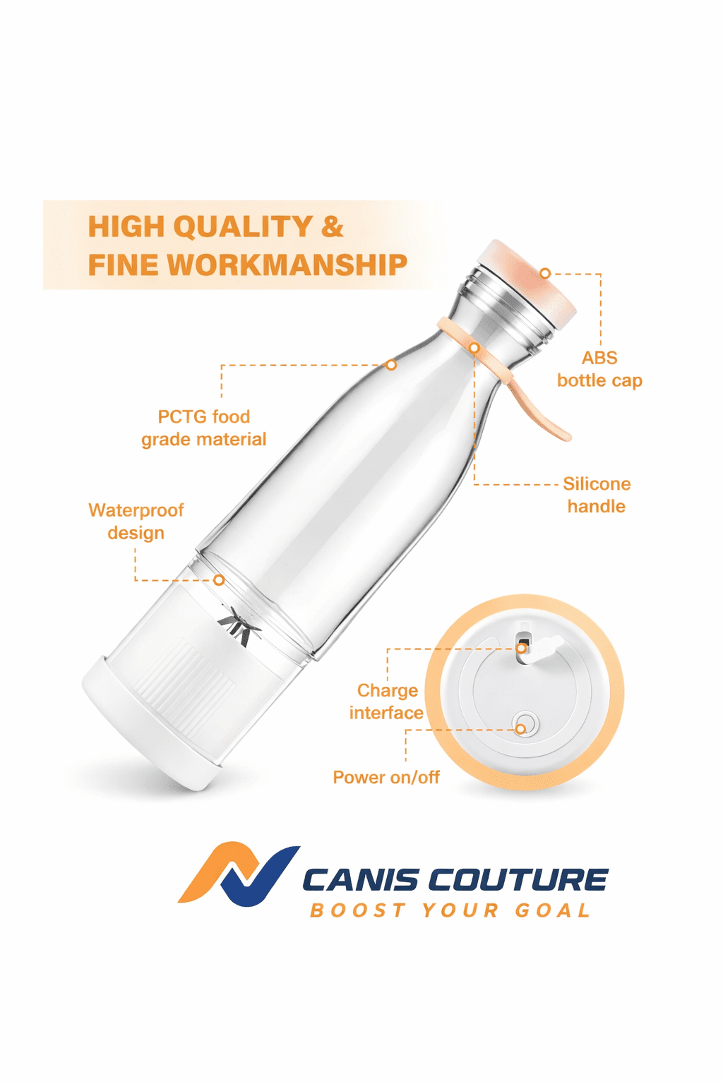 Mini portable juicer Rechargeable - Canis couture