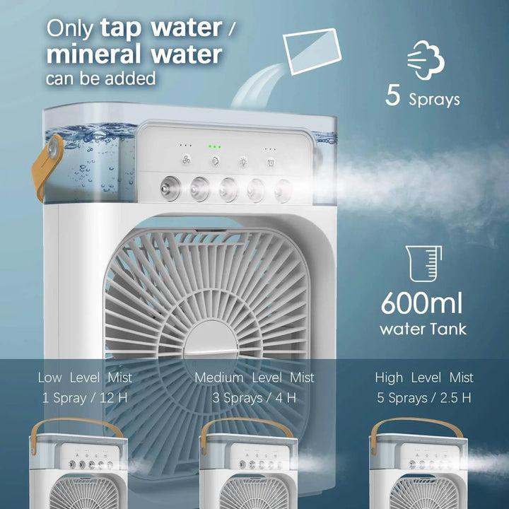 Portable Humidifier Air Cooler Mist Fan Mini Cooler for Home