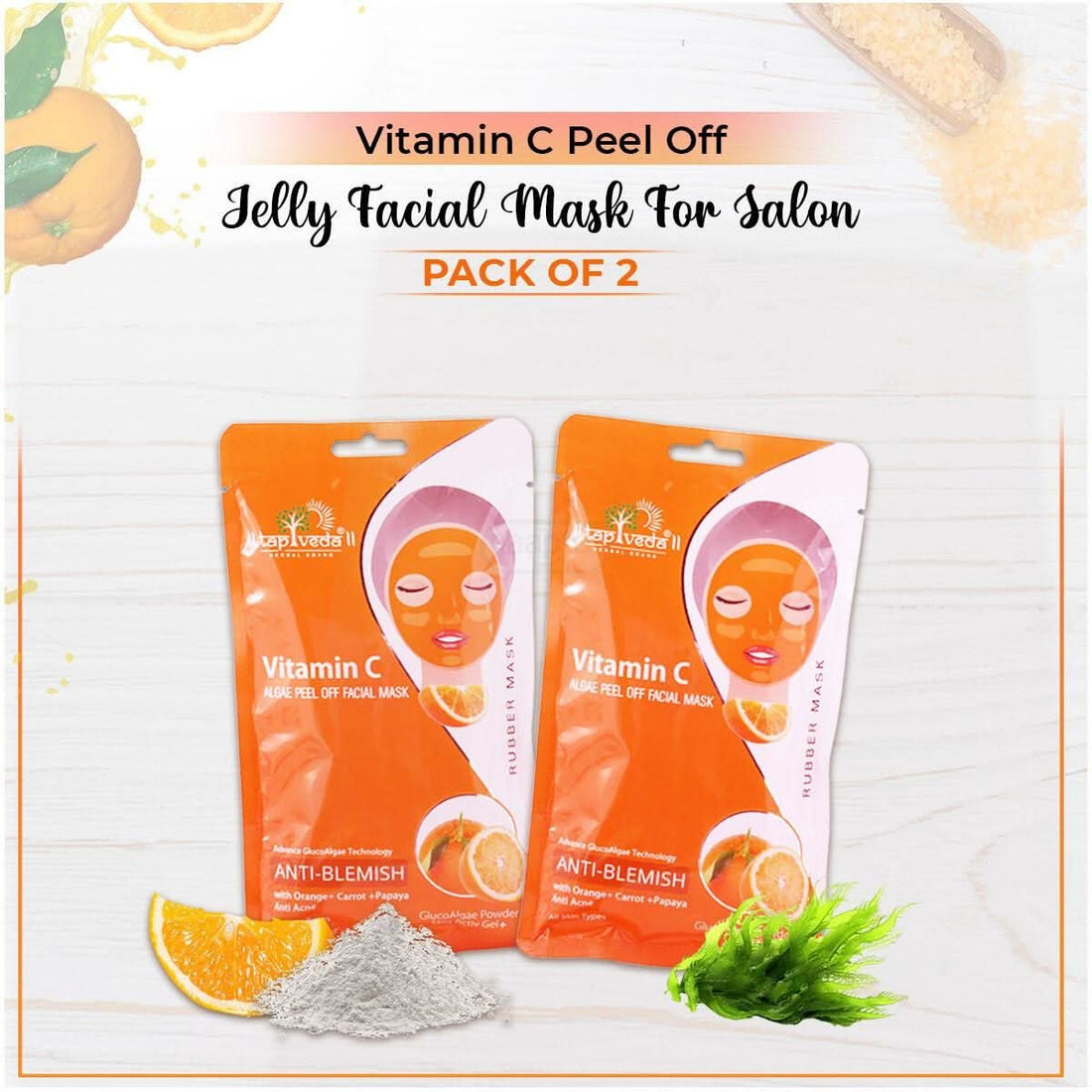 Vitamin C Peel Off Jelly Facial Mask For Salon (Pack Of 2) - Canis couture